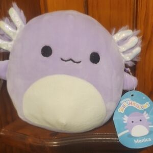 Squishmallows Purple and White Axolotl Plush 6 1/2 Inch NWT